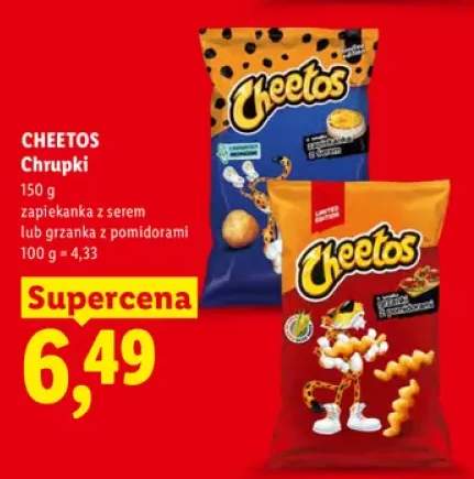 Chrupki Cheetos zapiekanka z serem +1 wariant