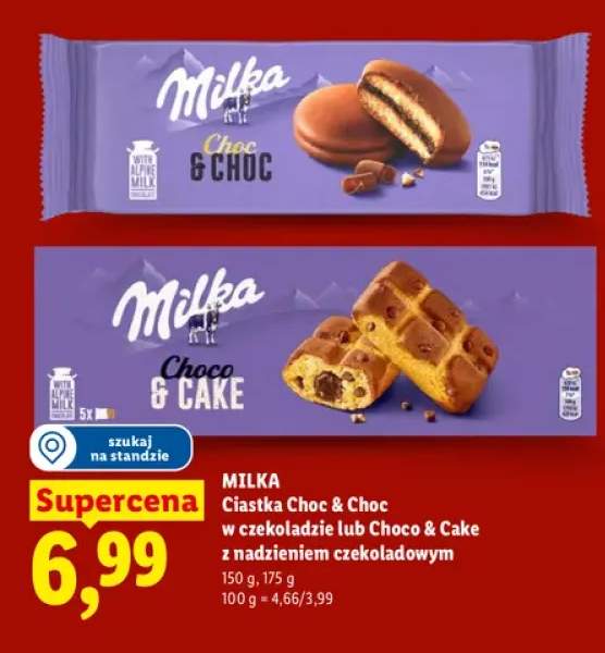 Ciastka Milka Choco & Cake z nadzieniem czekoladowym