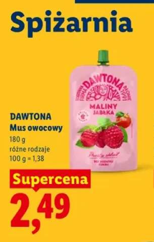 Mus owocowy Dawtona Maliny Jabłka