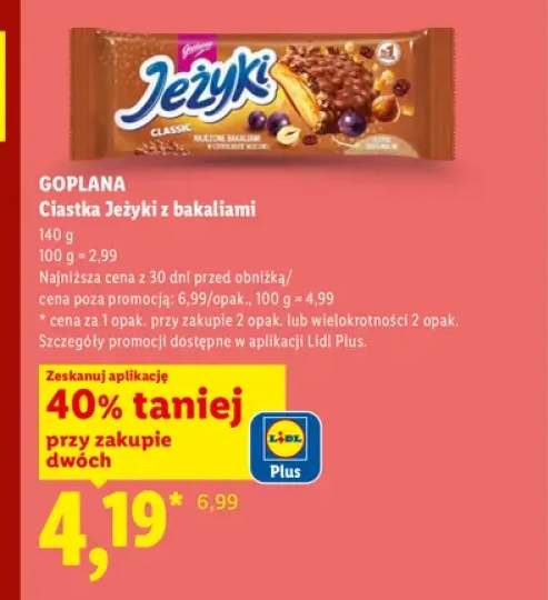 Ciastka Jeżyki z bakaliami Goplana