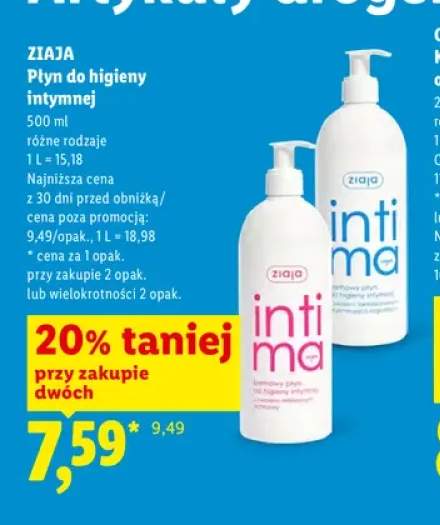 Płyn do higieny intymnej Ziaja Intima