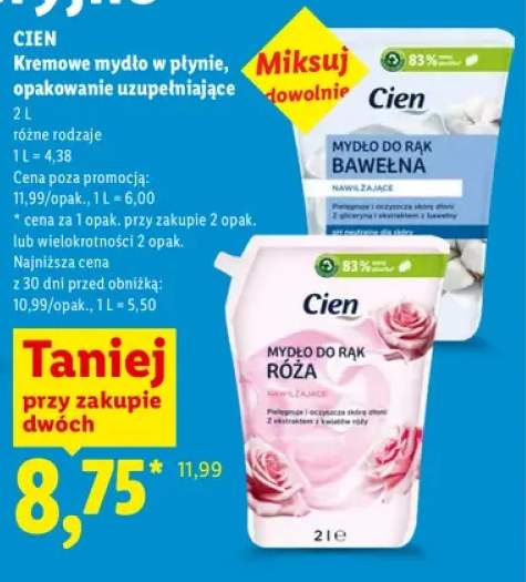 Kremowe mydło w płynie Cien opakowanie uzupełniające