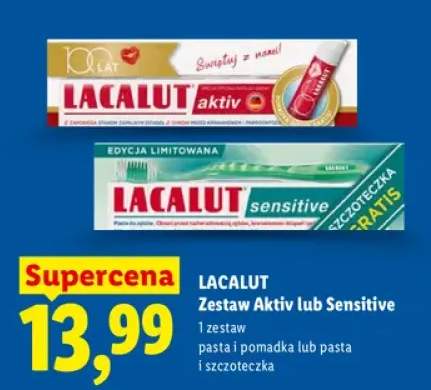 Zestaw pasta do zębów i pomadka Lacalut Aktiv +1 wariant