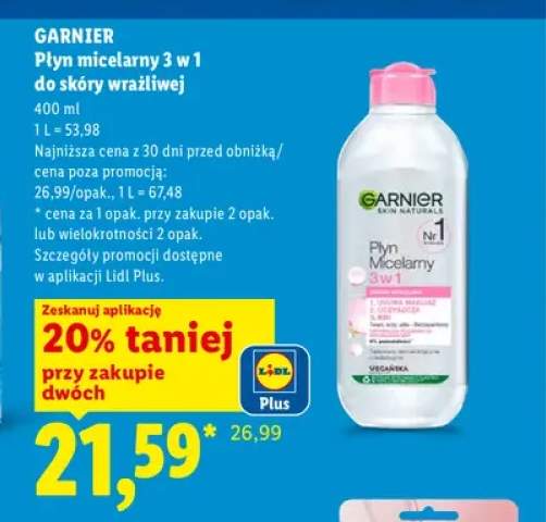 Płyn micelarny 3 w 1 do skóry wrażliwej Garnier