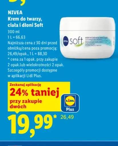 Krem do twarzy, ciała i dłoni Nivea Soft