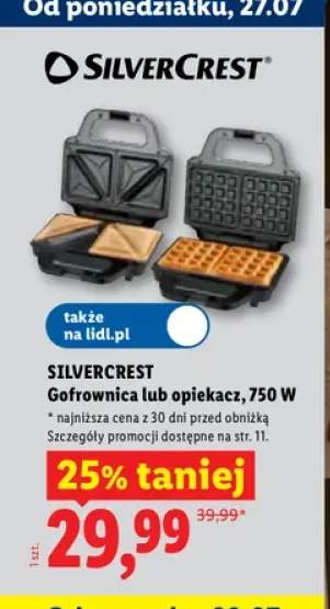 Gofrownica Silvercrest 750W