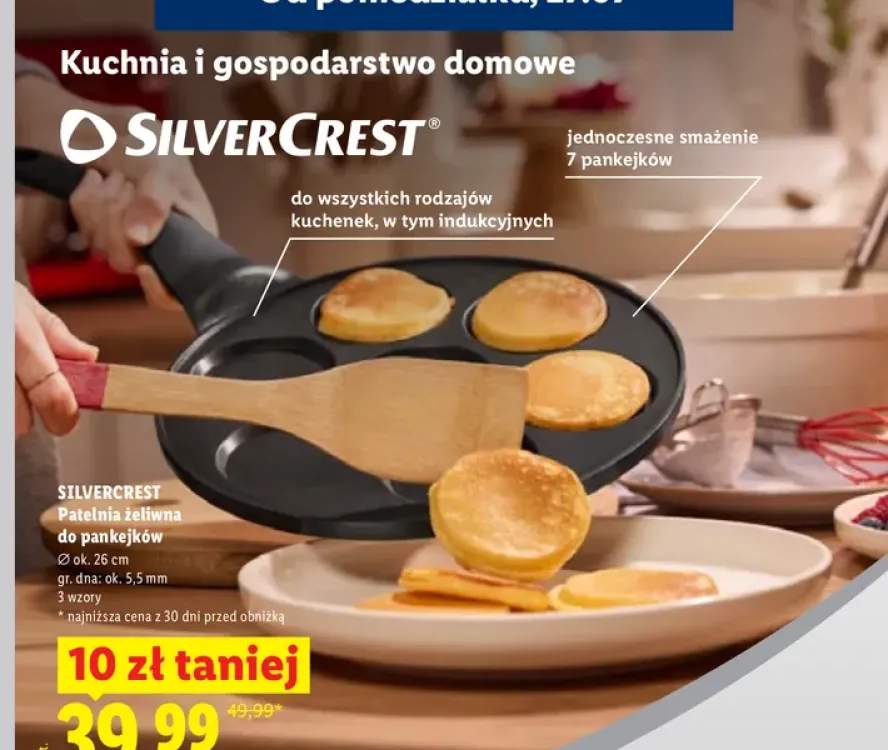Patelnia żeliwna do pankejków Silvercrest