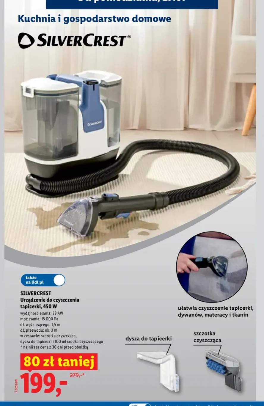 Urządzenie do czyszczenia tapicerki SilverCrest 450W