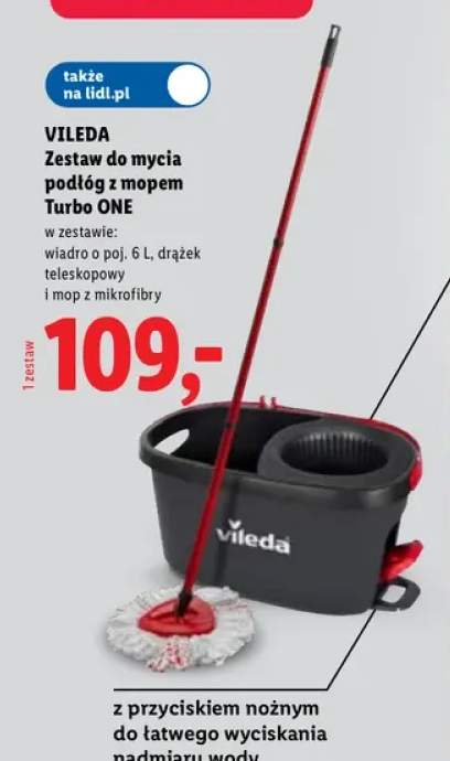 Zestaw do mycia podłóg z mopem Vileda Turbo ONE