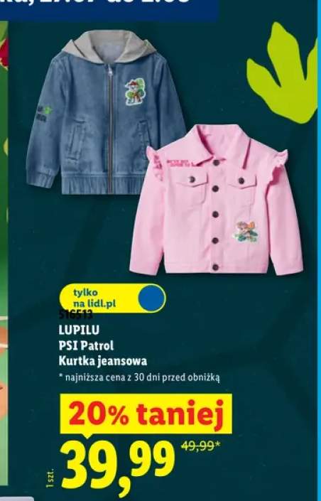 Kurtka jeansowa dziecięca LUPILU PSI Patrol