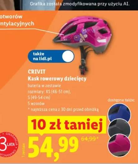 Kask rowerowy dziecięcy Crivit