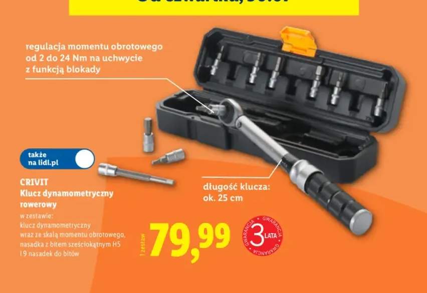 Klucz dynamometryczny rowerowy Crivit