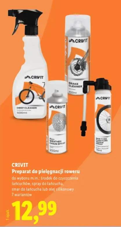 Preparat do czyszczenia roweru Crivit Deep Cleaner +3 warianty