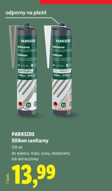 Silikon sanitarny Parkside biały +2 warianty