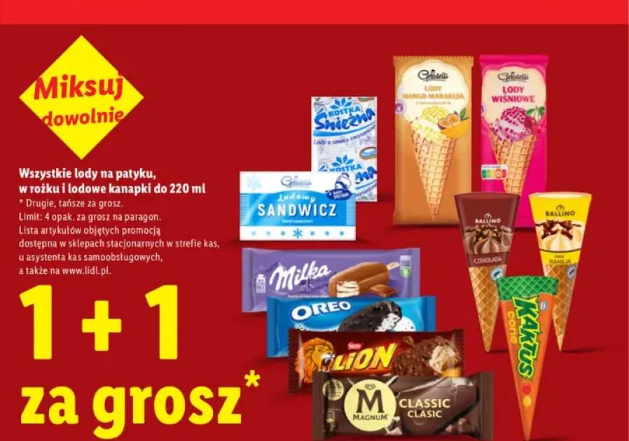 Lody Kostka Śnieżna Koral +9 wariantów