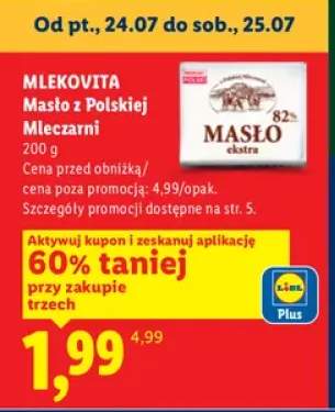 Masło ekstra z Polski Mleczarni Mlekovita