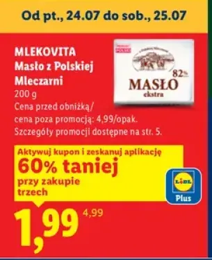 Masło ekstra z Polski Mleczarni Mlekovita