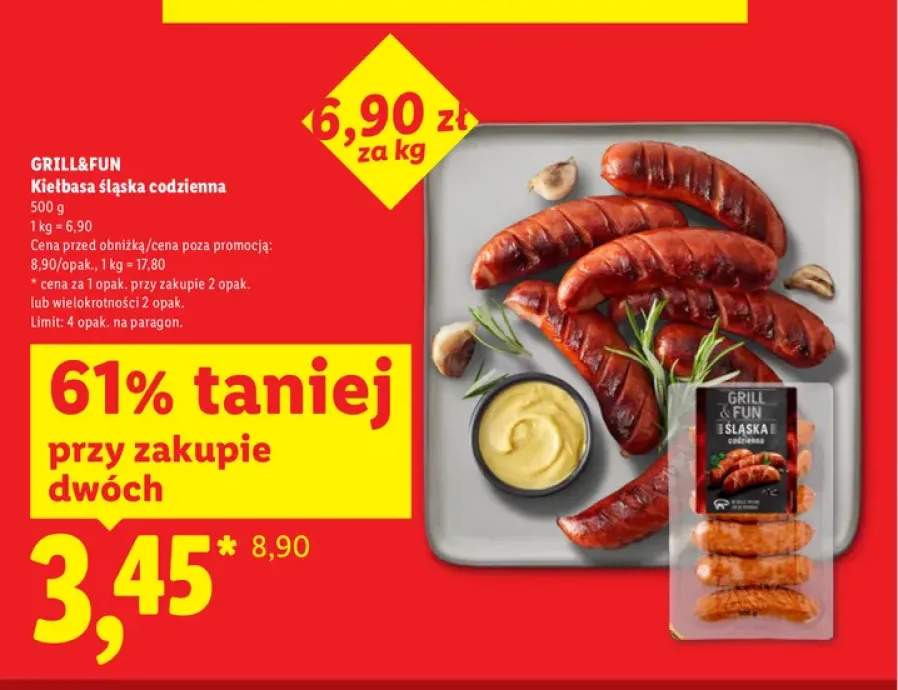 Kiełbasa śląska codzienna Grill&Fun