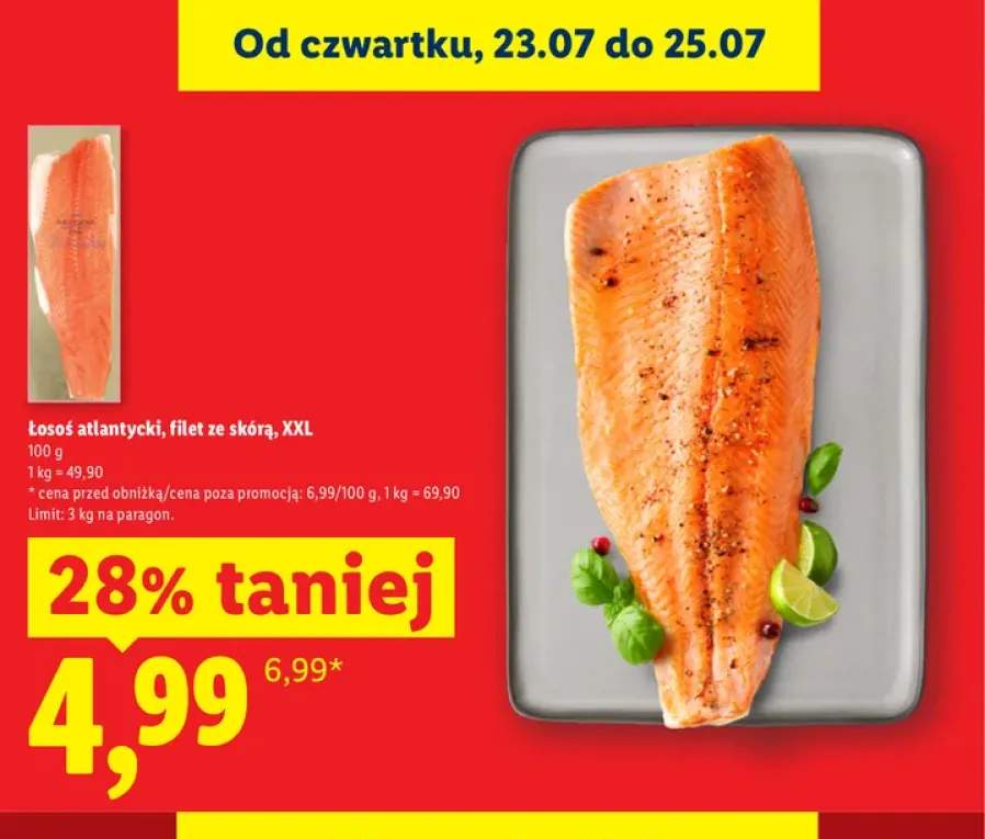 Łosoś atlantycki filet ze skórą XXL