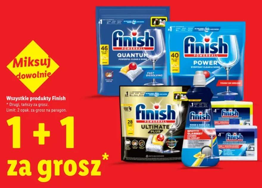 Kapsułki do zmywarki Finish Quantum Lemon +4 warianty