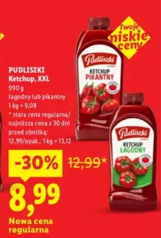 Ketchup XXL łagodny Pudliszki +1 wariant