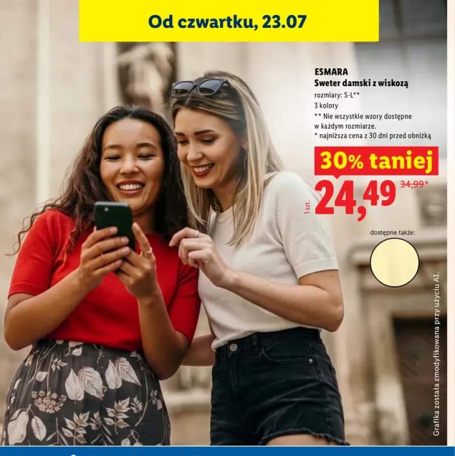 Sweter damski z wiskozą Esmara