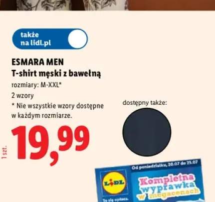 T-shirt męski z bawełną Esmara Men