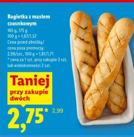 Bagietka z masłem czosnkowym 165 g