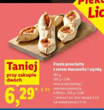 Frusta prosciutto z serem mozzarella i szynką