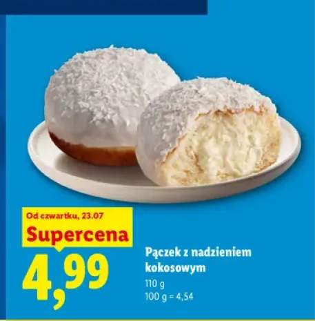 Pączek z nadzieniem kokosowym