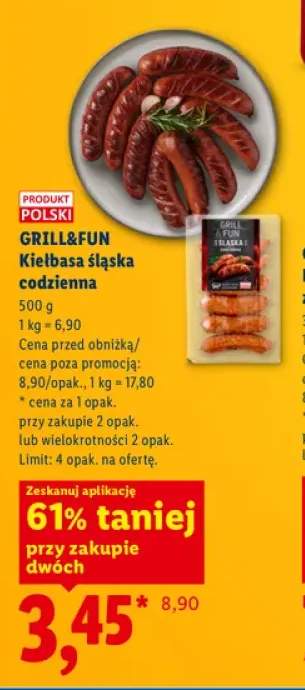 Kiełbasa śląska codzienna Grill&Fun