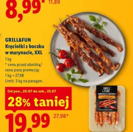 Kręciołki z boczku w marynacie Grill&Fun XXL