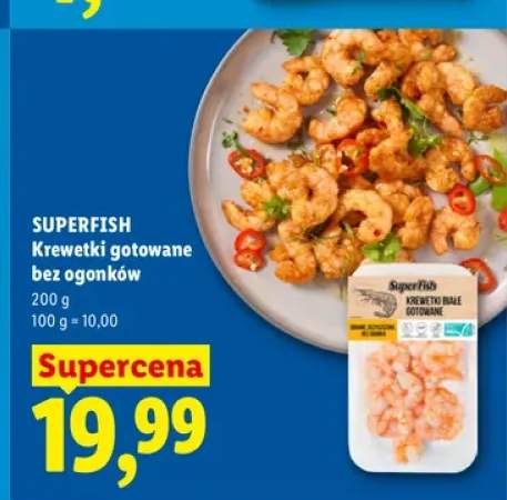 Krewetki gotowane bez ogonków SuperFish