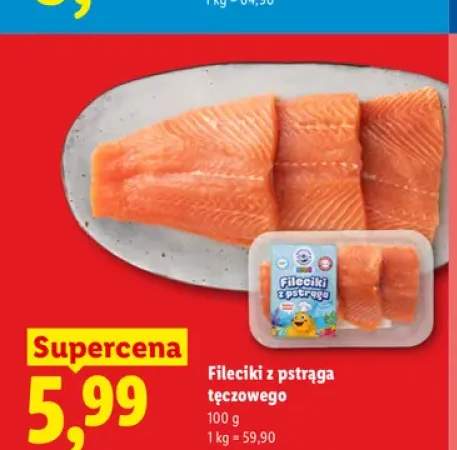 Fileciki z pstrąga tęczowego Targ Rybny Lidla
