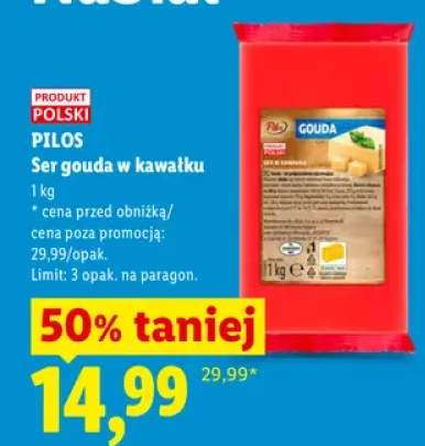 Ser gouda w kawałku Pilos