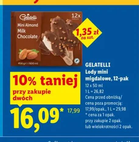 Lody mini migdałowe Gelatelli