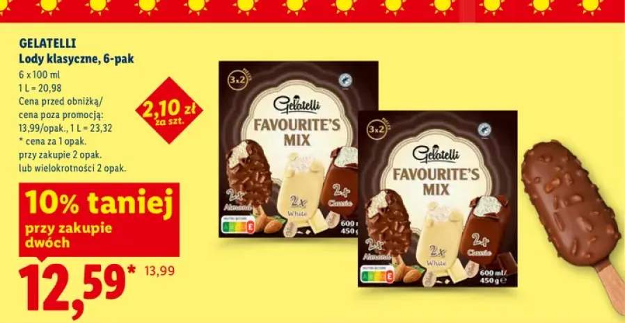 Lody klasyczne Gelatelli 6-pak