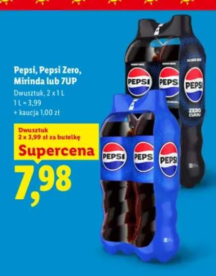 Napój gazowany Pepsi Zero 2-pak +2 warianty