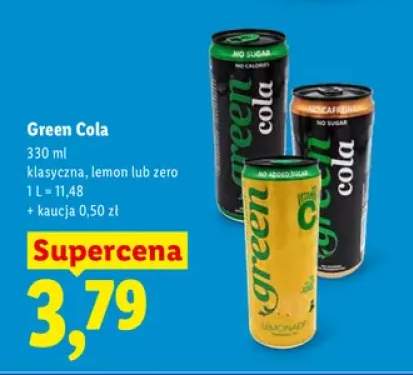 Napój gazowany Green Cola klasyczna +2 warianty