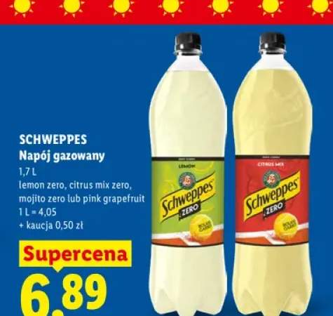Napój gazowany Schweppes lemon zero +2 warianty