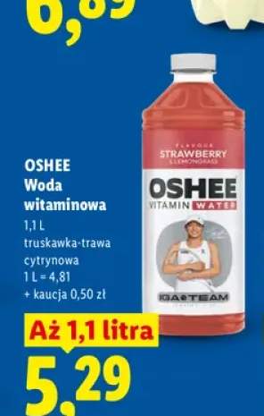 Woda witaminowa Oshee truskawka-trawa cytrynowa