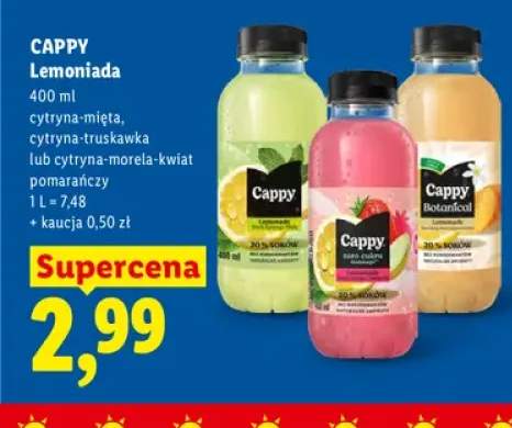 Lemoniada Cappy cytryna-mięta +2 warianty