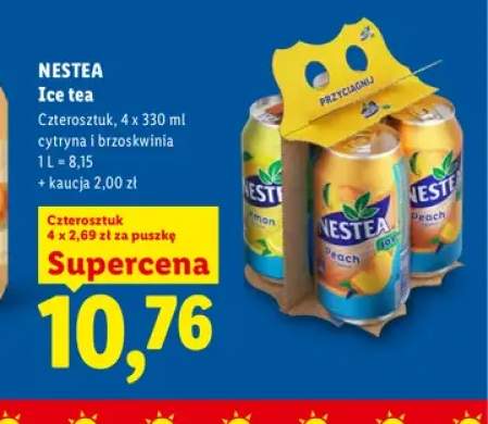 Ice tea Nestea cytrynowa 4-pak +1 wariant