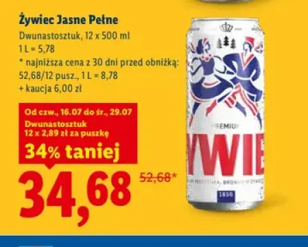 Piwo Żywiec Jasne Pełne 12-pak