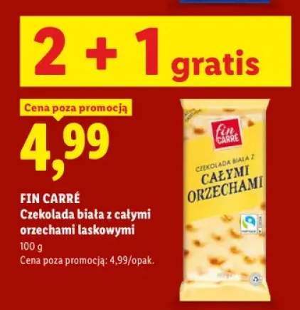 Czekolada biała z całymi orzechami laskowymi Fin Carré