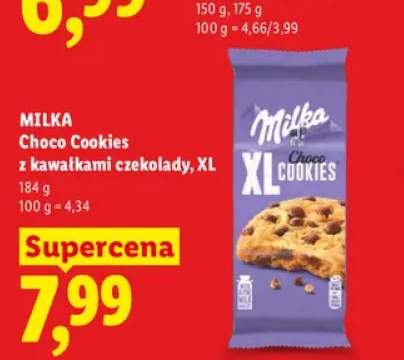 Ciastka Choco Cookies z kawałkami czekolady XL Milka