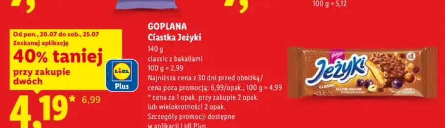 Ciastka Jeżyki classic z bakaliami Goplana