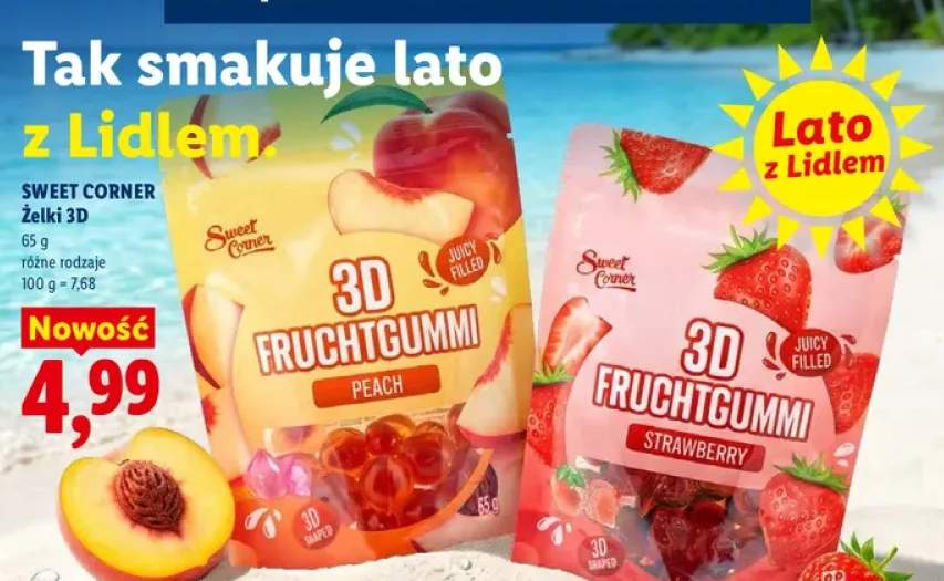 Żelki 3D truskawkowe Sweet Corner +1 wariant