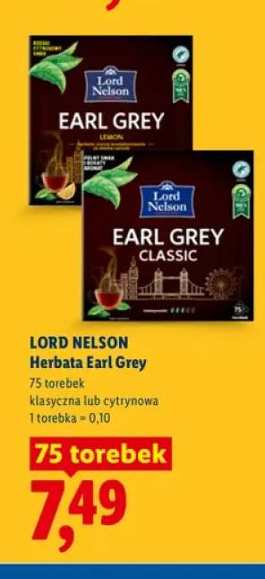 Herbata Earl Grey Lord Nelson Lemon +1 wariant
