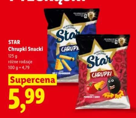 Chrupki Snacki Star o smaku sera z ziemniakami +1 wariant